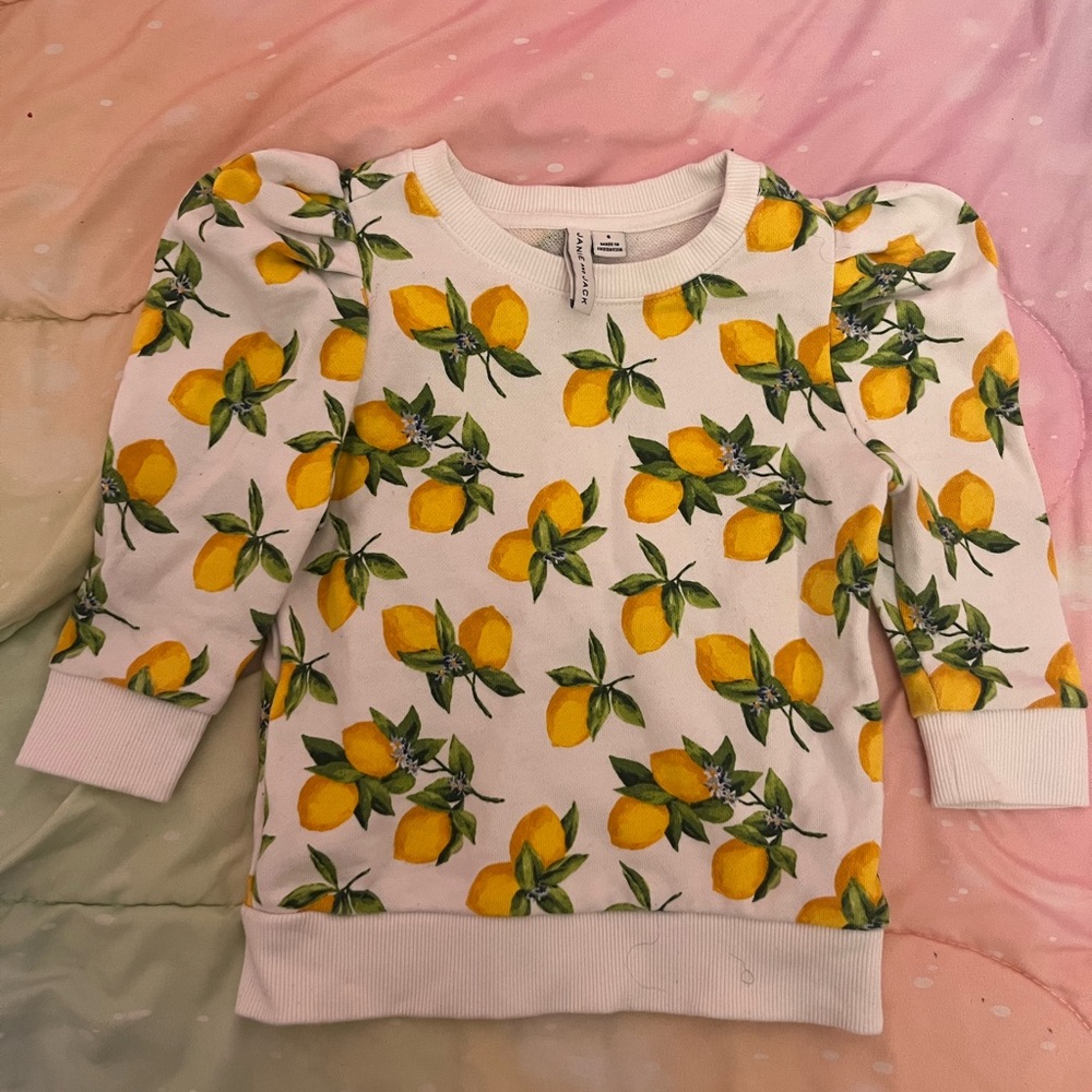 Janie and Jack Lemon Print Kids Sweatshirt